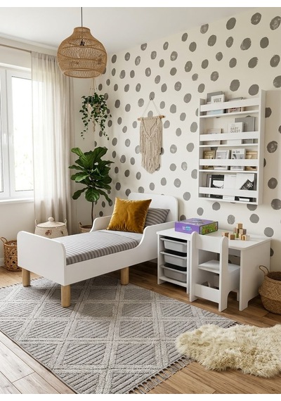 Montessorı Cocuk Odası Beyaz Tamamı Mdf