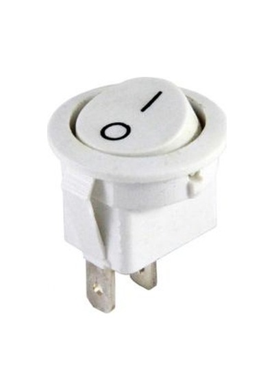 Ic-133A Yuvarlak Işıksız Anahtar On-Off 2P Beyaz