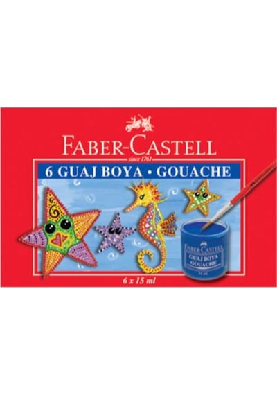 Faber Castel Guaj Boya 6x15 Ml Çok Renkli