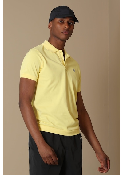 Lufian Laon Spor Polo Yaka Erkek Tişört Sarı 111040091100900 Sarı