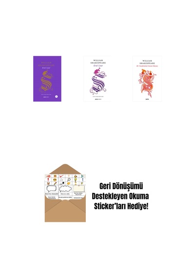 Kral Lear Ciltli + Venedik Taciri + Fırtına Ciltli + Okuma Sticker'ları