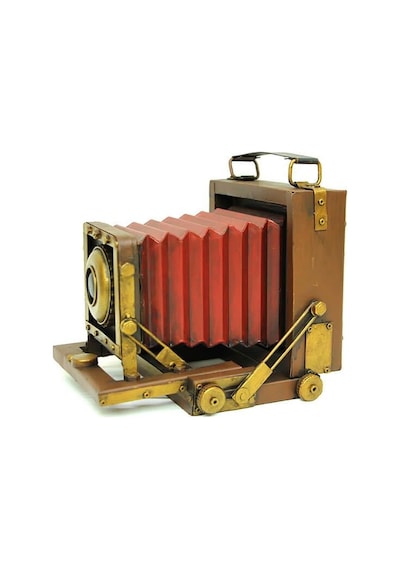Dekoratif Metal Fotoğraf Makinesi Obje Biblo Vintage Hediyelik