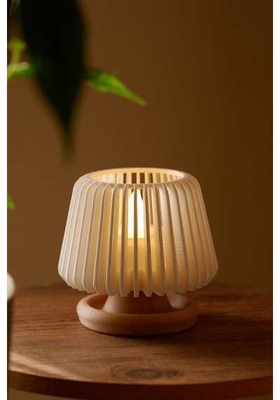 Orion Dekoratif Led Tealight Mumluk Masaüstü Aydınlatma 1 Adet 7x7,5 Cm Ahşap