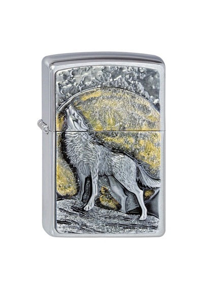 Zippo 200 Wolf At Moonlight Emblem Çakmak