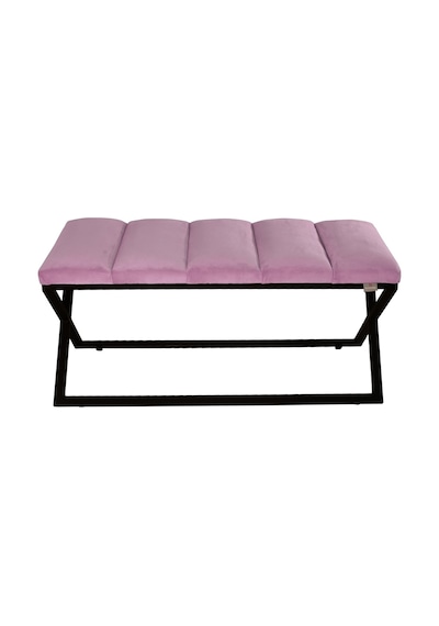 Varcera Black- Pembe Dilimli Model Puf & Bench & Koltuk & Oturma Bankı & Yatak Odası Önü