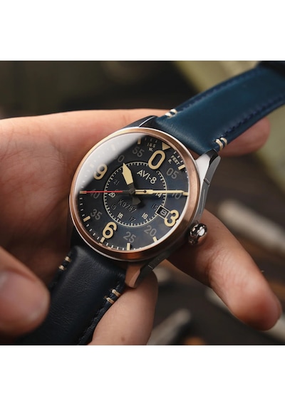 Avı-8 Spitfire Smith Av-4090-05 Otomatik Erkek Kol Saati Gri