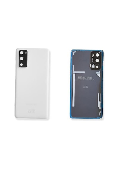 Samsung S20fe Beyaz Uyumlu Kamera Camlı Arka Cam Batarya Pil Kapağı Telefon Arka Kapak 33889655
