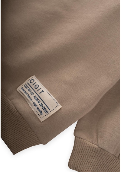 Cigit Garni Detaylı Sweatshirt 2-10 Yaş S Vizon S Vizon