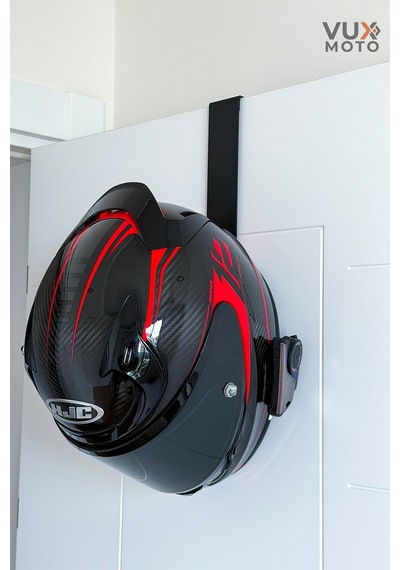 Kask Askısı Montajsız Kapı Üstü - Motosiklet Mont Askılığı Mat Siyah
