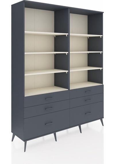 Hyperion Gardrop 8 Raflı 6 Çekmeceli 176x44x221 Antrasit-aytaşı/antrasit Beyaz Hyperion Gardrop 8 Raflı 6 Çekmeceli 176x44x221 Antrasit-aytaşı/antrasit Beyaz