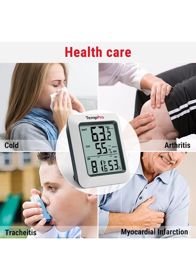 Tr Thermopro Tp60 Kablosuz İç Ve Dış Mekan Termometresi, 60m Menzilli Dijital Sıcaklık Ve Nem Takip Monitörü