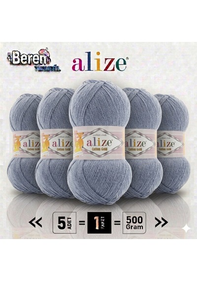 Cotton Gold 962 Yeni Renk 5 Li Paket Pamuk Akrilik Amigurumi Ve Hırka Örgülerine Uygun