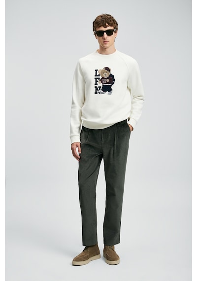 Lufian Storm Erkek Sweatshirt Kırık Beyaz Kırık Beyaz 112030172100510 Beyaz