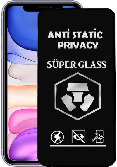 Apple Uyumlu   iPhone 11 Tam Kaplayan Anti Statik Hayalet Süper Temperli Cam Ekran Koruyucu