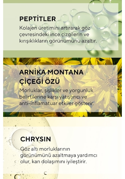 The Ceel Göz Altı Torbalanma ve Morluk Karşıtı Arnica Montana Özlü Buz Terapi Kremi 12 ML