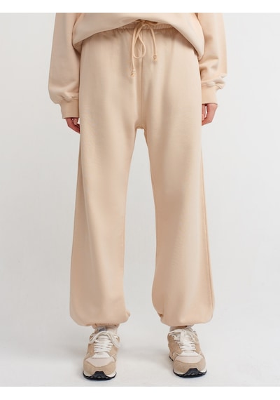 Dilvin Basic Jogger Pantalon  Bej Açık Bej