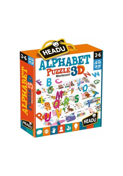 Headu Montessori Alfabe Bulmaca 3d it20973.