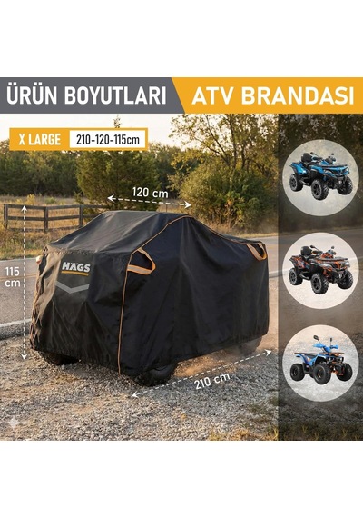 Haegs Atv Brandası, Atv Koruma Kılıfı, Örtüsü Su Geçirmez Dış Mekan Ağır Hizmet Tipi, 4 Mevsim Xl-210-120-1 Genel