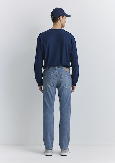 Mavi - Hunter 90lar Puslu Vintage Açık Mavi Jean Pantolon 0020289268 Koyu Mavi