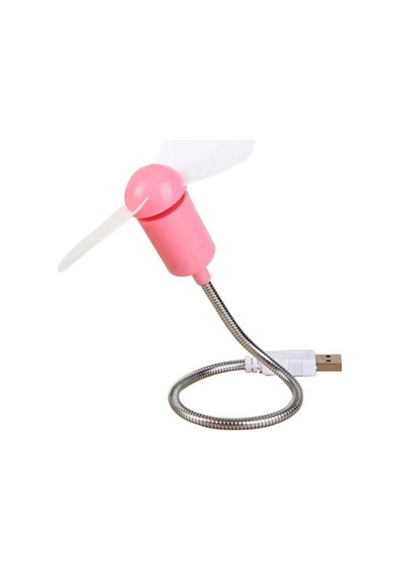 Esnek Mini Usb Vantilatör Serinletici Fan - Laptop Ve Powerbank Uyumlu Taşınabilir Sessiz Soğutucu Pembe