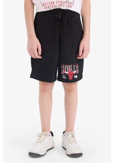DeFacto Erkek Çocuk NBA Chicago Bulls 2'li Takım Kapüşonlu Kolsuz Tişört Beli Lastikli Şort E7104A825HSWT34