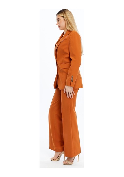 Selectmoda Kadın Tarçın Kemik Düğmeli Blazer Ceket