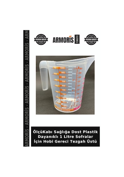 Ölçükabı Sağlığa Dost Plastik Dayanıklı 1 Litre Sofralar İçin Hobi Gereci Tezgah Üstü Belirtilmemiş