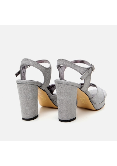 Hotiç Platin Kadın Simli Topuklu Sandalet 01sah307550a530 Platin-platınum Platin