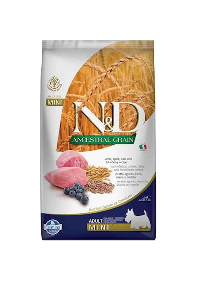 N&d Ancestral Grain Köpek Kuzu, Kılçıksız Buğday, Yulaf & Yabanmersini Yetişkin Mini 2.5 Kg