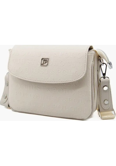 Just Polo Kadın Su Geçirmez Ayarlanabilir Askılı Lüks El & Omuz Çantası Shoulder Bag Ebat: 25 X 15 Cm Krem 45025632