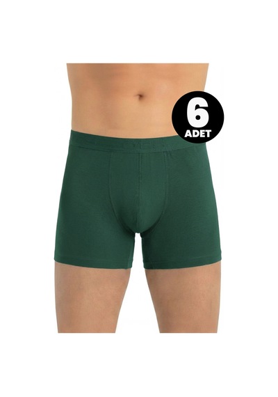 Öts Erkek 6 Lı Modal Boxer Modal Ekstra Konforlu Kalıp 2641-6 Yeşil