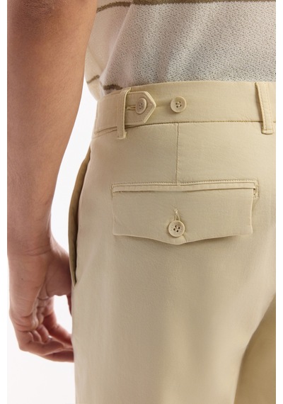 Avva Erkek Bej Klasik Bel Pamuklu Bi-stretch Relaxed Fit Şort A51y3727