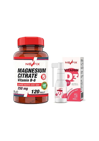 Nevfix Magnesıum Cıtrate Vitamin B-6 120 Tablet & Nevfix Vitamin