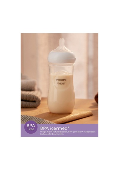 Natural Güvenli Cam Biberon 240ml 1 Ay 8710103876236