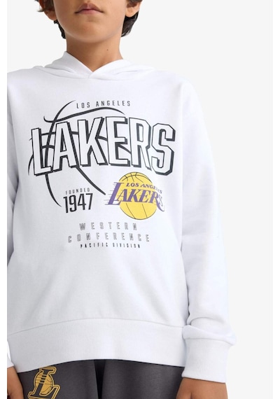 Defacto Erkek Çocuk Nba Los Angeles Lakers Kapüşonlu Sweatshirt F4085a825auwt34 BEYAZ
