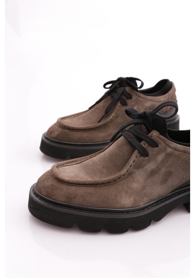 Dgn 108 Erkek Loafer Ayakkabi Haki Süet