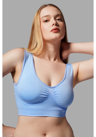 Toparlayıcı Balensiz Pedli Büstiyer 5040 Mavi