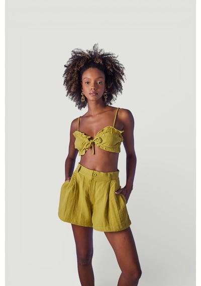 Holly Lolly Crop Model Bağlamalı Playa Büstiyer Yeşil YEŞİL