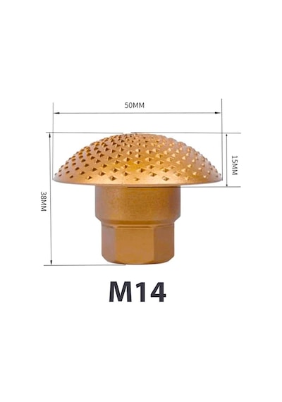 6593 Ahşap Oyma Oval Törpü Disk 50mm M14 Avuç Taşlama İçin