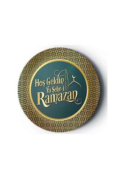 2 Paket 8'li Karton Tabak Hoşgeldin Ramazan - Parti Tabağı