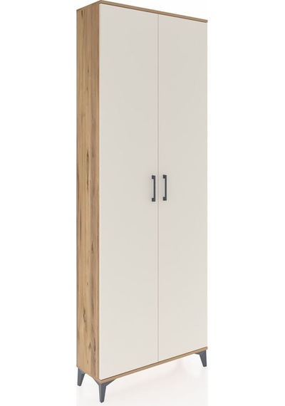 Arges Dolap 5 Raflı 2 Kapaklı 88x30x243 Çam-aytaşı Çam