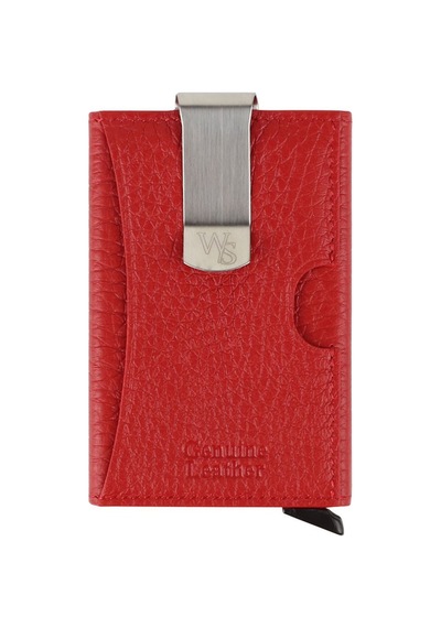 Walsmart Cover Clip Floater Akıllı Mekanizmalı Deri Cüzdan Kırmızı
