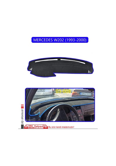 Mercedes W202 1993-2000torpido Koruma Halısı Mavi Kenar