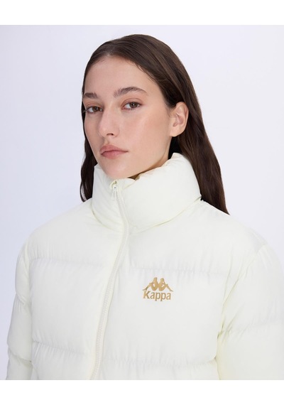 Kappa Authentic Arya Kadın Beyaz Regular Şişme Mont