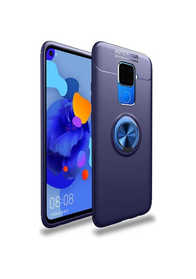Huawei Mate 30 Lite Kılıf Zore Ravel Silikon Kapak Mavi