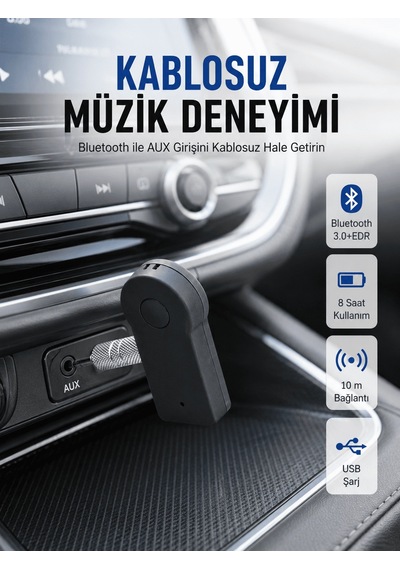 Kablosuz Bağlantı İle Müzik Ve Görüşme Araç Kiti - Xuczauxkit-6