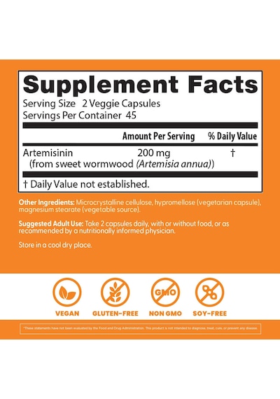 Doctors Best Artemisinin Artemisia Helps Promote Health Tatlı Pelin Otu 90 Kapsül