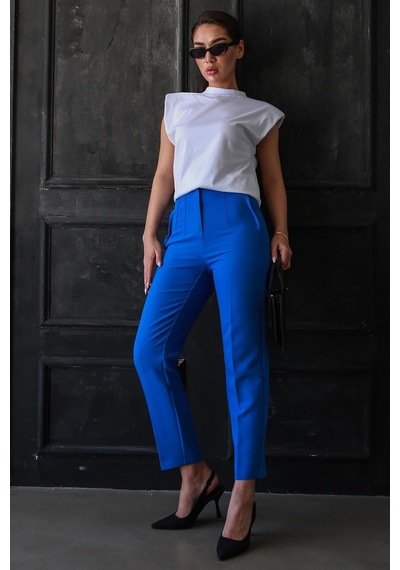 Madmext Saks Önü Biyeli Yüksek Bel Kadın Pantolon Mg2425 Saks