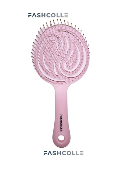 Fashcolle Pembe Üç Boyutlu Oval Saç Fırçası