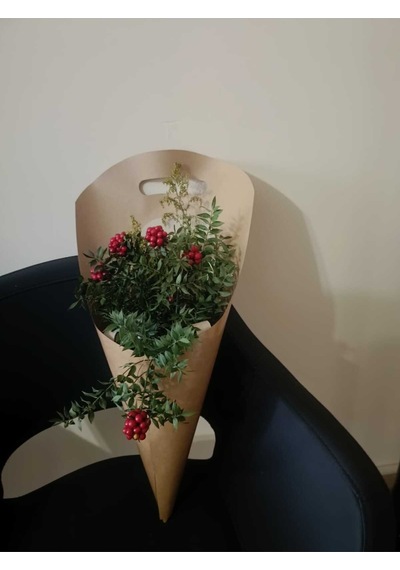 Laminasyonlu Kraft Çiçek Buket Kılıfı Suya Dayanıklı Buket Taşıma Ve Sunum Ürünü 10 Adet
